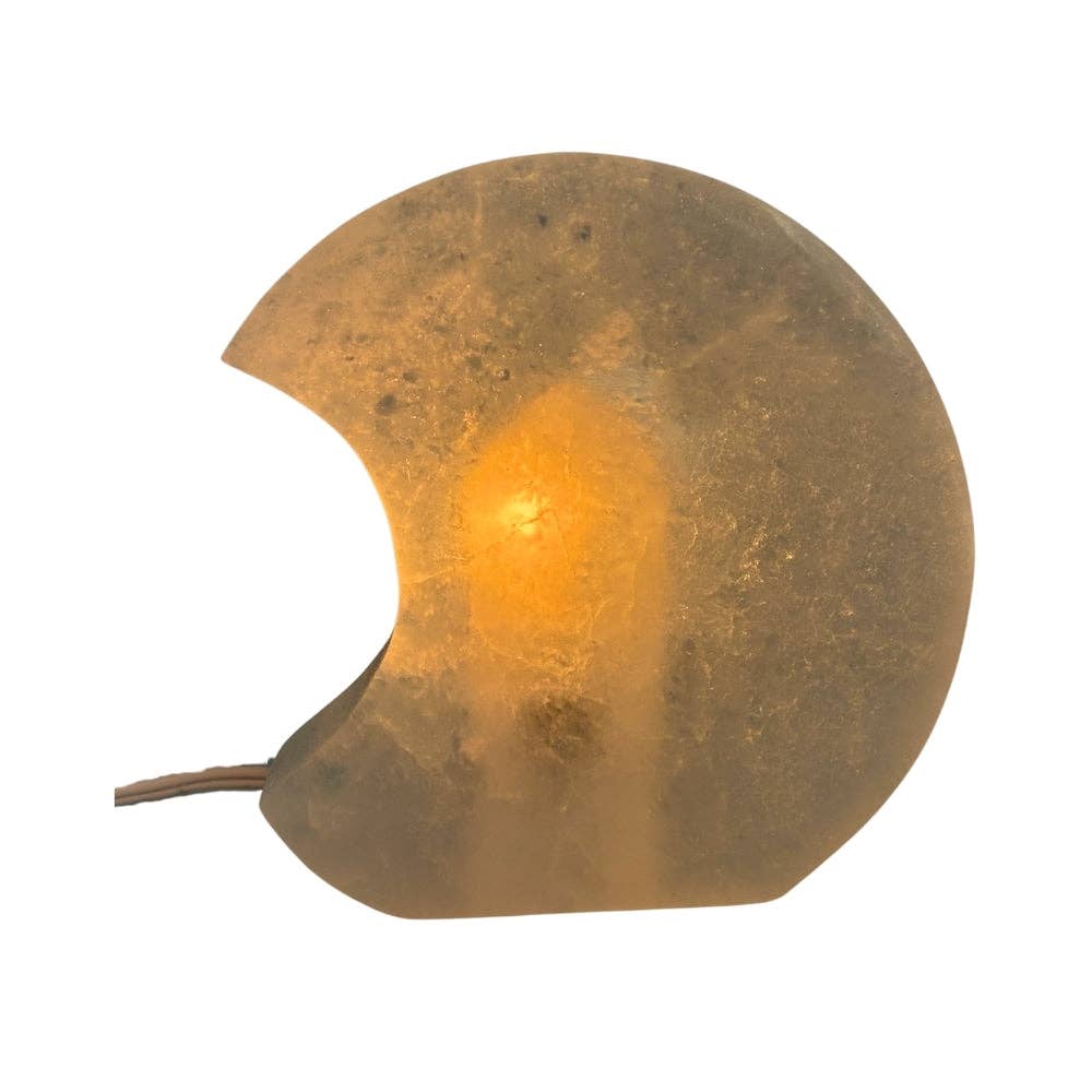 Selenite Moon Lamp