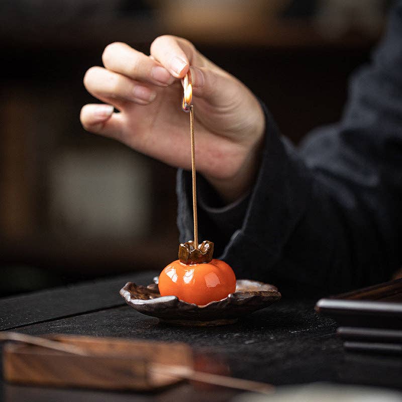 Persimmon Incense Holder
