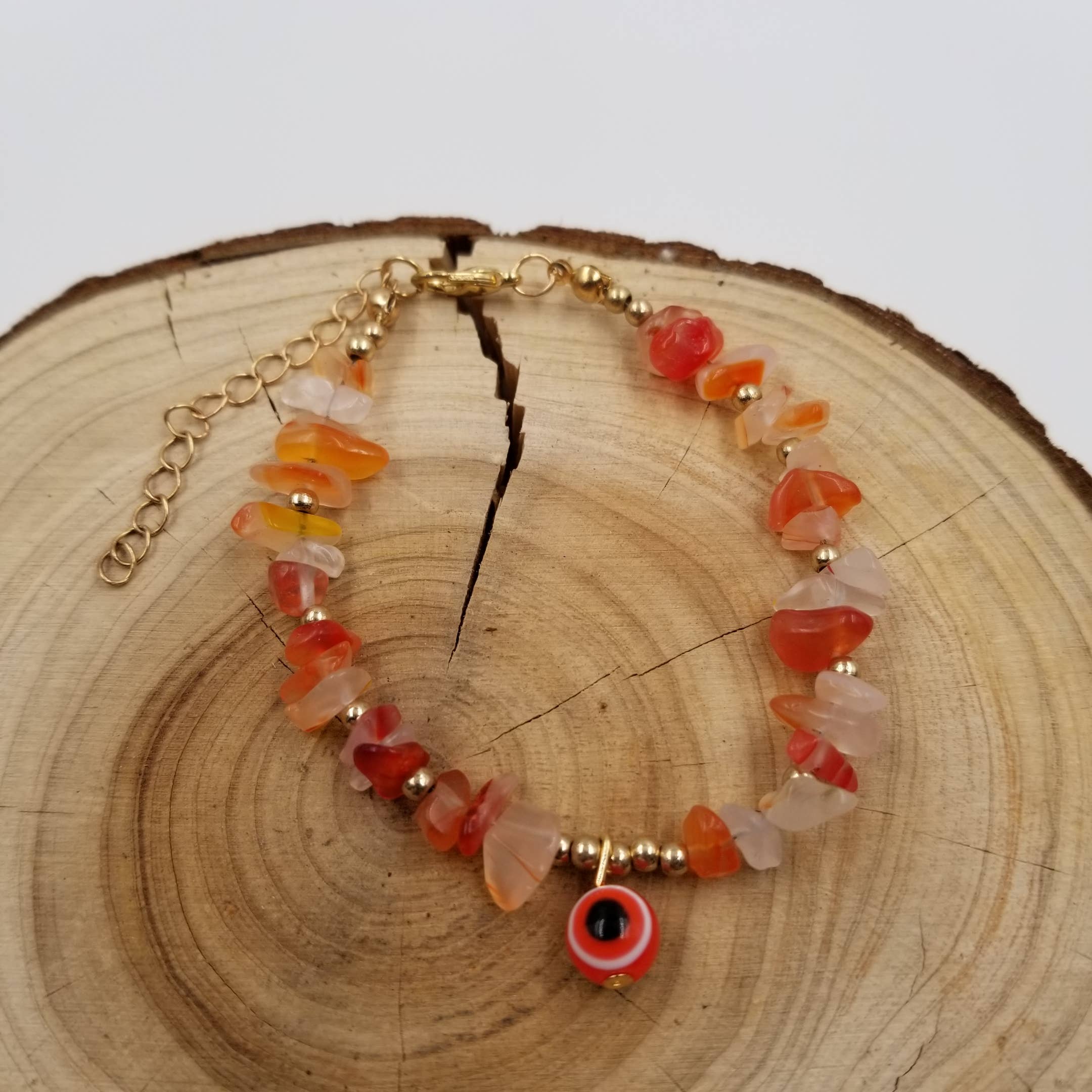 Natural Stone Evil Eye Bracelet