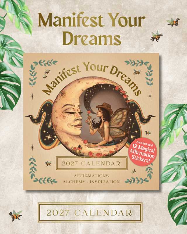 2027 Manifest Your Dreams Wall Calendar by Alexis  Rakun