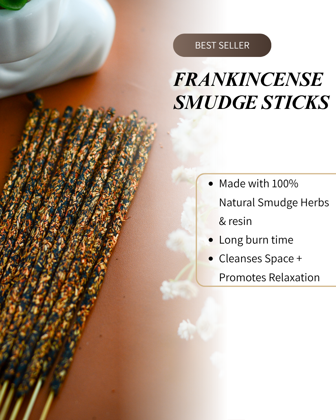 Frankincense Smudge Incense Sticks 16 sticks