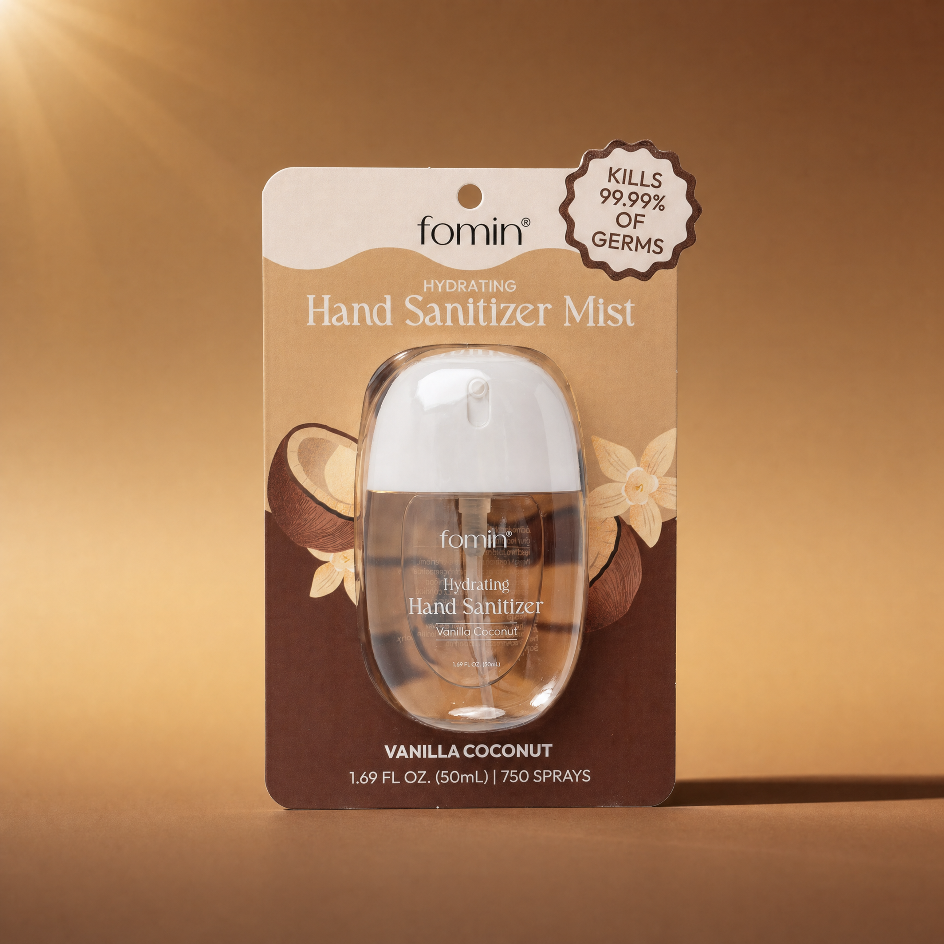 Hand Sanitizer Spray | Vanilla Coconut | 50mL - 10PK Display