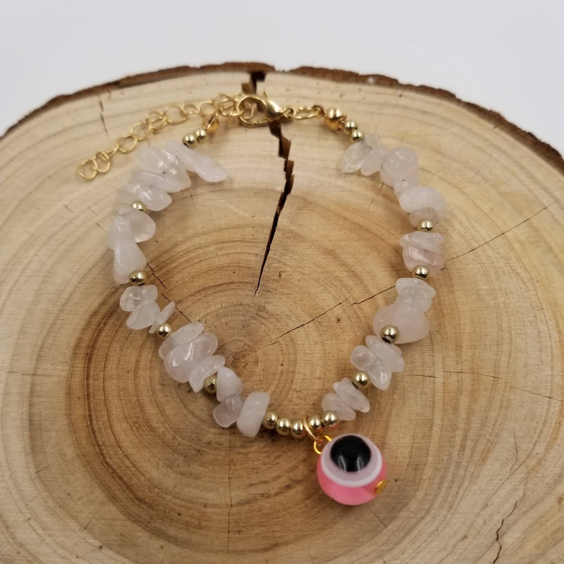 Natural Stone Evil Eye Bracelet