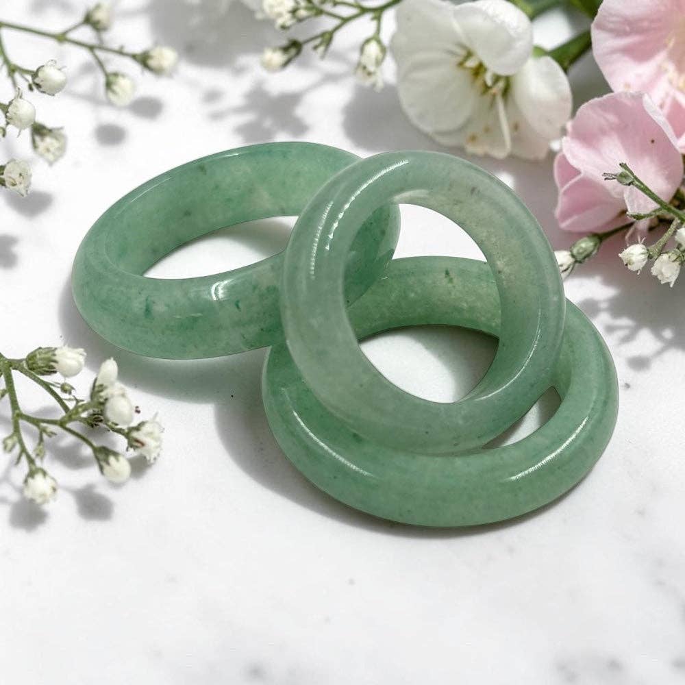 Green Aventurine Crystal Ring Band — Fortune’s Favor